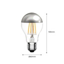 Silver Mirror Effect Led Bulb E27 6W