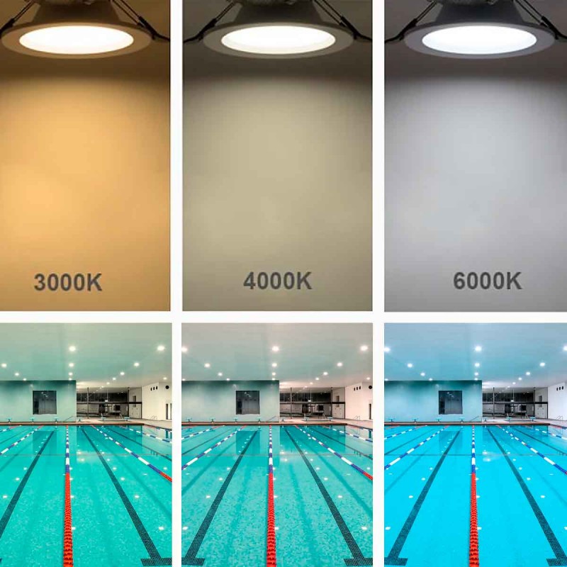 Waterproof recessed LED downlight - IP65 - 8W - Cut Ø 80-95mm