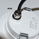 Waterproof recessed LED downlight - IP65 - 8W - Cut Ø 80-95mm