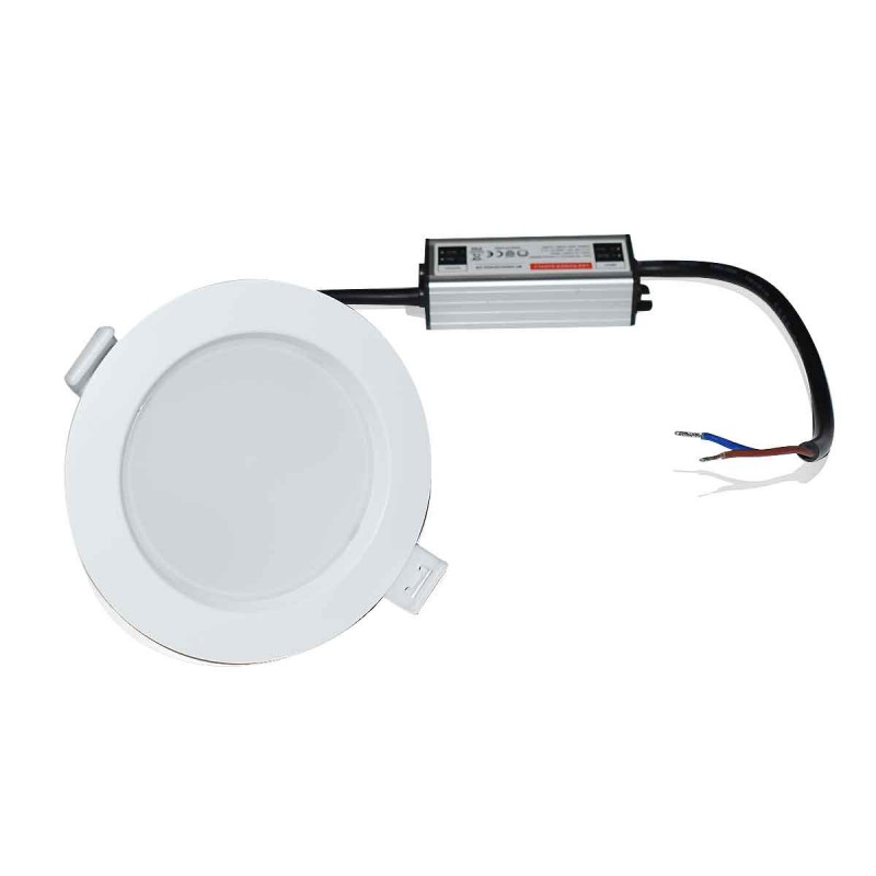 Waterproof recessed LED downlight - IP65 - 8W - Cut Ø 80-95mm