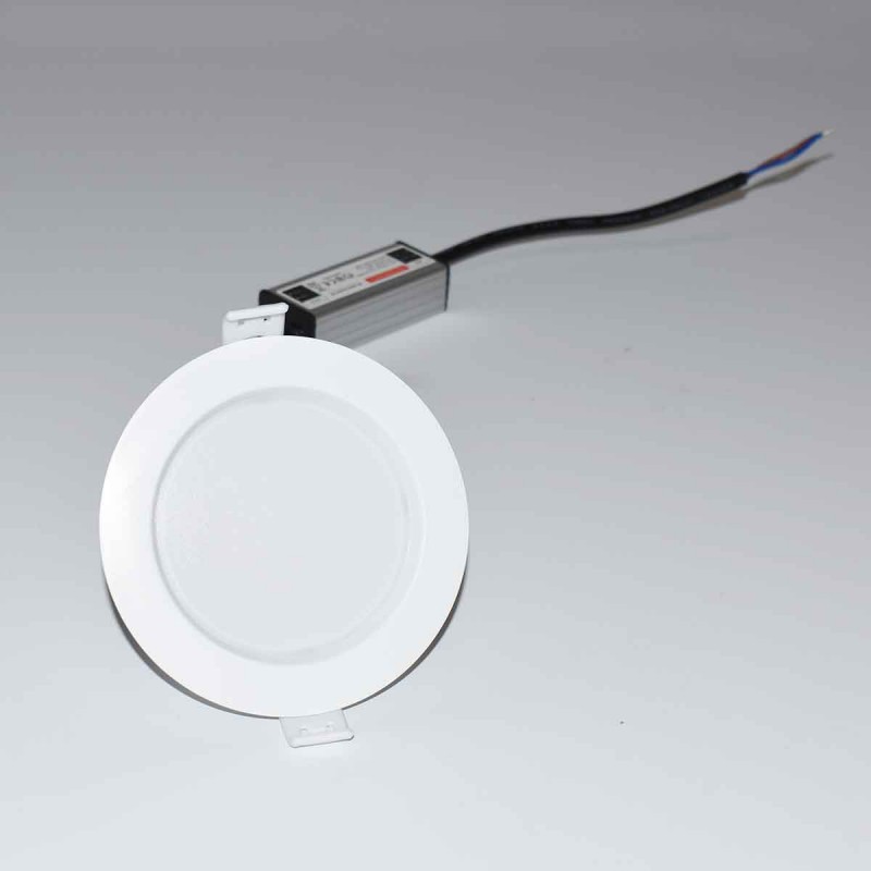 Waterproof recessed LED downlight - IP65 - 8W - Cut Ø 80-95mm
