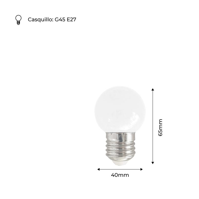 LED Bulb G45 E27 1W Color LED Bulb G45 E27 1W