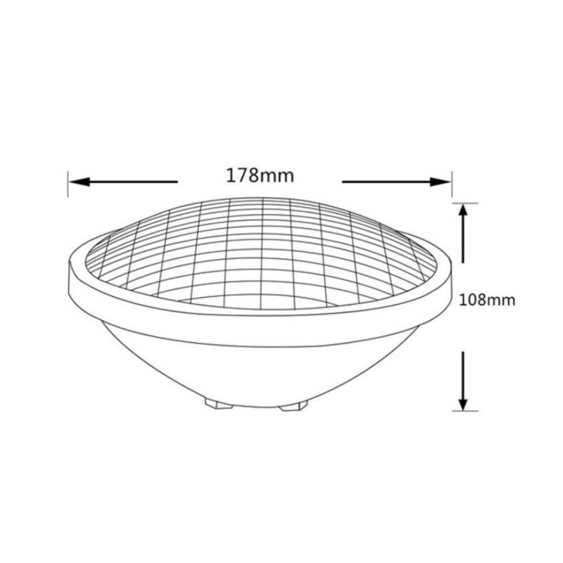 PAR56 RGB LED pool spotlight - 12V AC - 24W - Submersible - Remote control - IP68