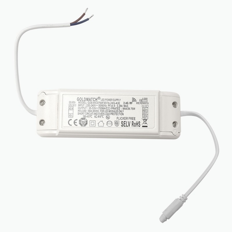 Dimmable CCT slim LED panel with remote control - 60x60cm - 40W