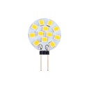 LED G4 bi-pin round flat bulb - 12V AC/DC - 2W