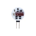 LED G4 bi-pin round flat bulb - 12V AC/DC - 2W