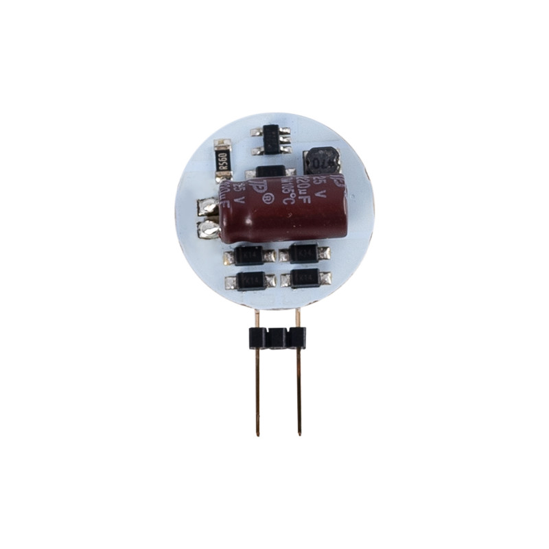 LED G4 bi-pin round flat bulb - 12V AC/DC - 2W