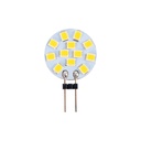 LED G4 bi-pin round flat bulb - 12V AC/DC - 2W