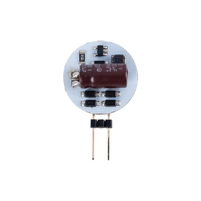 LED G4 bi-pin round flat bulb - 12V AC/DC - 2W