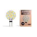 LED G4 bi-pin round flat bulb - 12V AC/DC - 2W