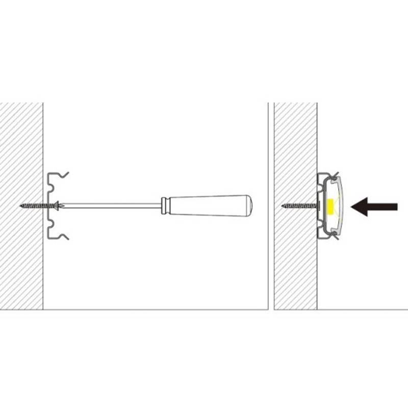 Metal clamp for fastening profiles 18x12mm (1pc)
