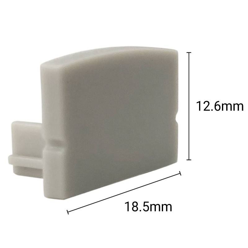 Side cover for surface profile 18x12mm (1pc)