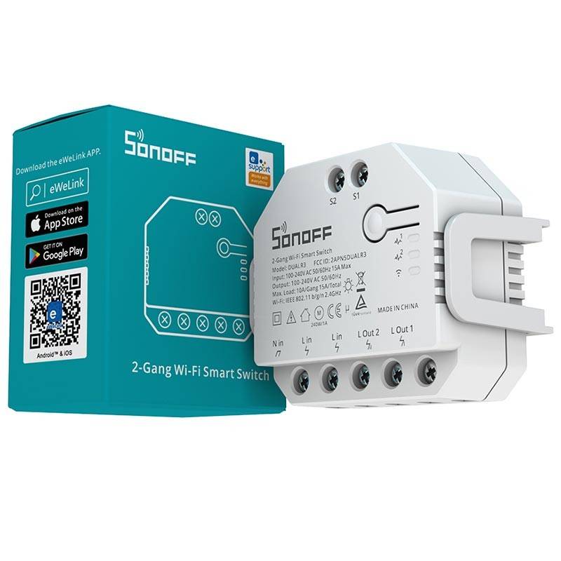 Wifi Programmable Smart Light Smart Switch - SONOFF - DUALR3