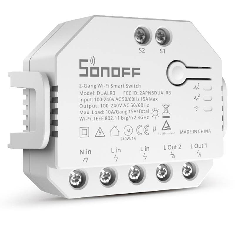 Wifi Programmable Smart Light Smart Switch - SONOFF - DUALR3
