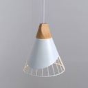 Metal and wood pendant lamp - "ADOR"