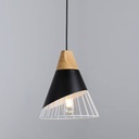 Metal and wood pendant lamp - "ADOR"