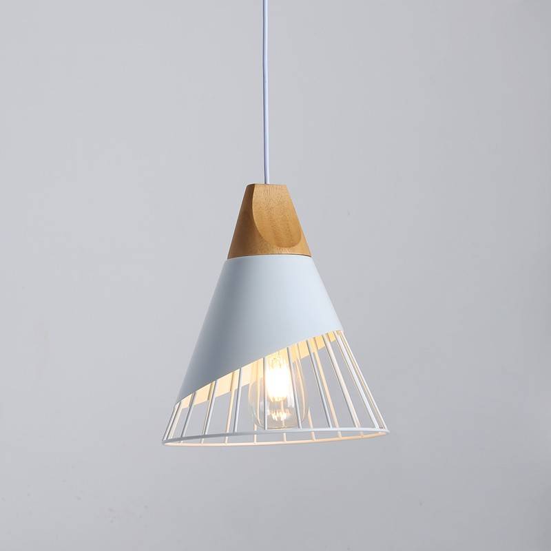Metal and wood pendant lamp - "ADOR"