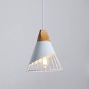 Metal and wood pendant lamp - "ADOR"
