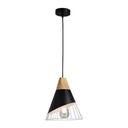 Metal and wood pendant lamp - "ADOR"