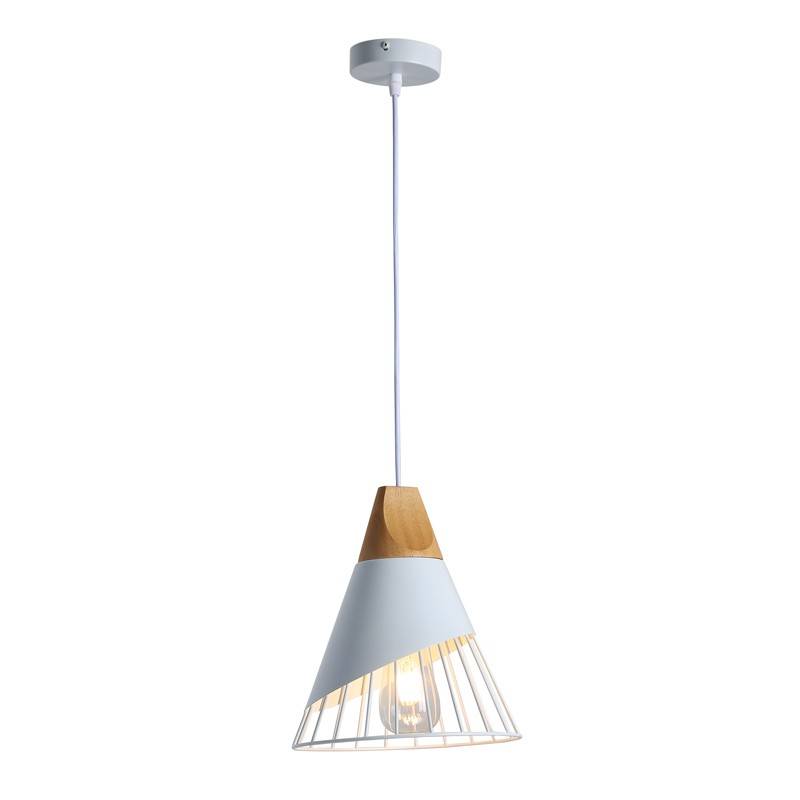 Metal and wood pendant lamp - "ADOR"