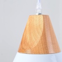 Metal and wood pendant lamp - "ADOR"
