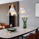 Metal and wood pendant lamp - "ADOR"