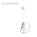 Metal and wood pendant lamp - "ADOR"