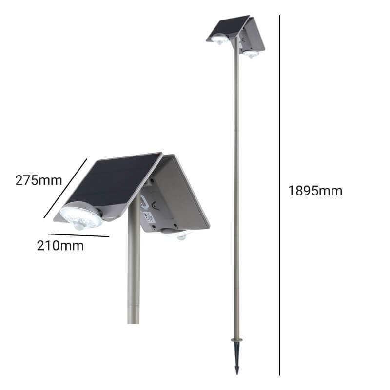 Streetlight with double solar panel and IP44 sensor