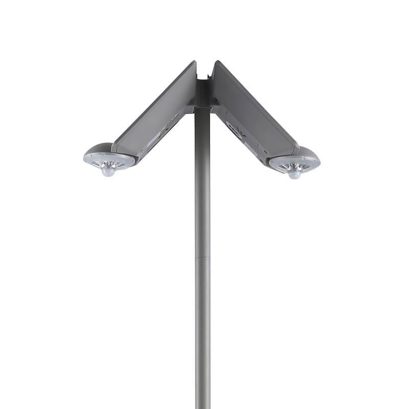 Streetlight with double solar panel and IP44 sensor