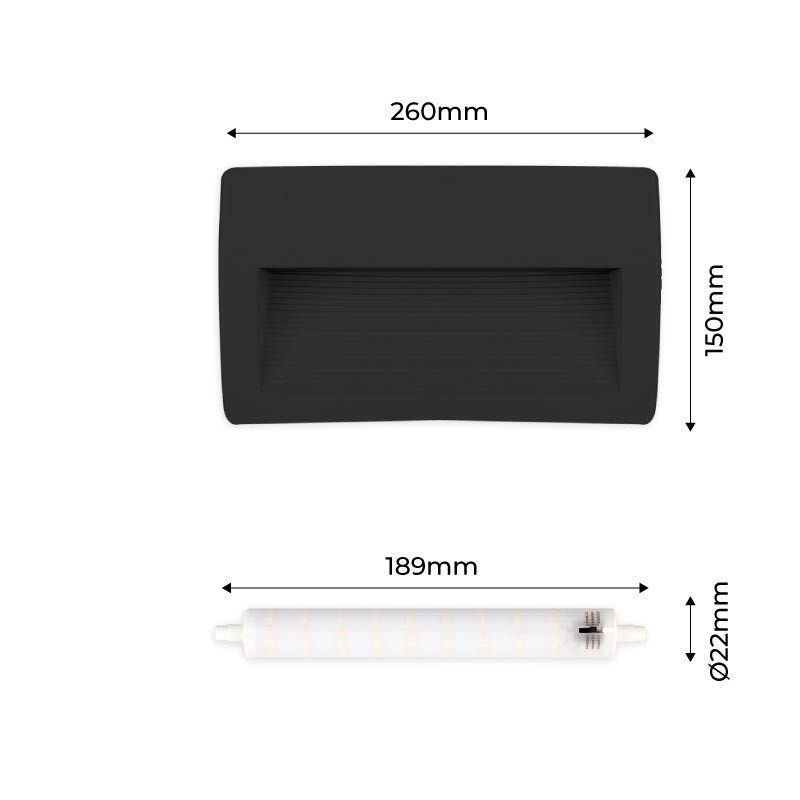 FUMAGALLI LORENZA 270 R7S 10.5W LED CCT wall beacon for outdoor use