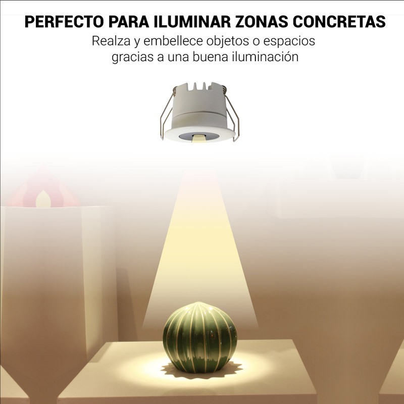 Downlight LED Mini 3W - OSRAM Chip - Low UGR - CRI 90 - Ø 40mm