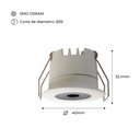 Downlight LED Mini 3W - OSRAM Chip - Low UGR - CRI 90 - Ø 40mm
