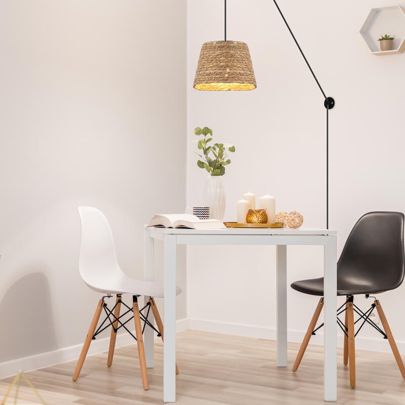 Hemp adjustable pendant lamp "Moki" - E27