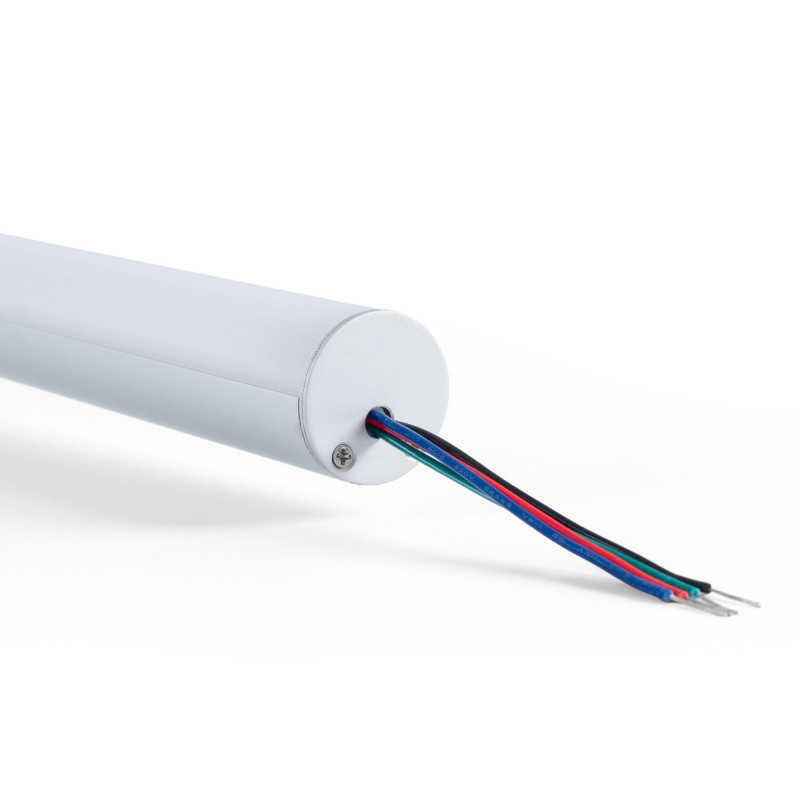 Aluminium profile for ≤ 13mm LED strip - Surface - ø 28mm - 2 metres