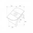 Fixing clip for aluminium profile BPERFALP142