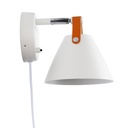 Ellen" leather wall sconce with cable and switch