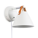 Ellen" leather wall sconce with cable and switch