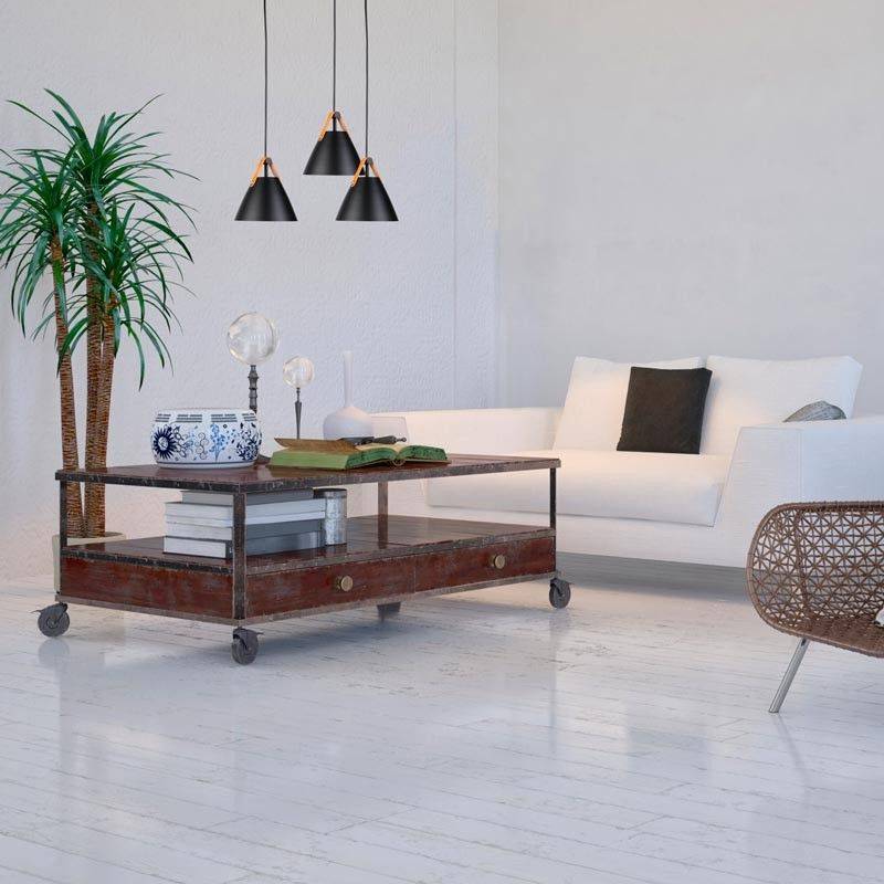 Ellen" leather pendant lamp