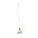Leather pendant lamp "Sam" with socket