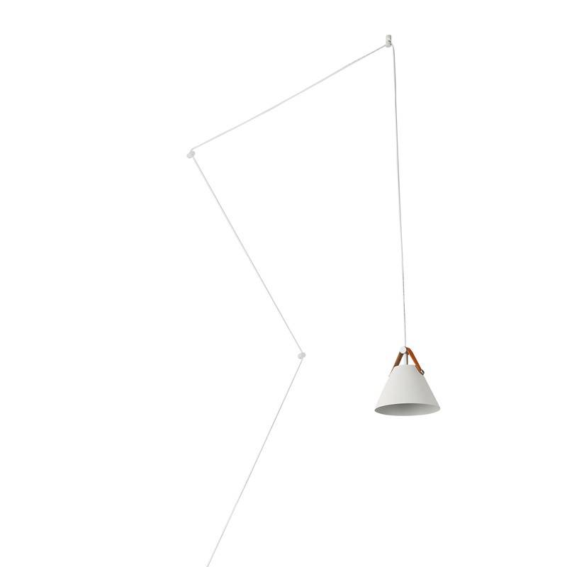 Leather pendant lamp "Sam" with socket