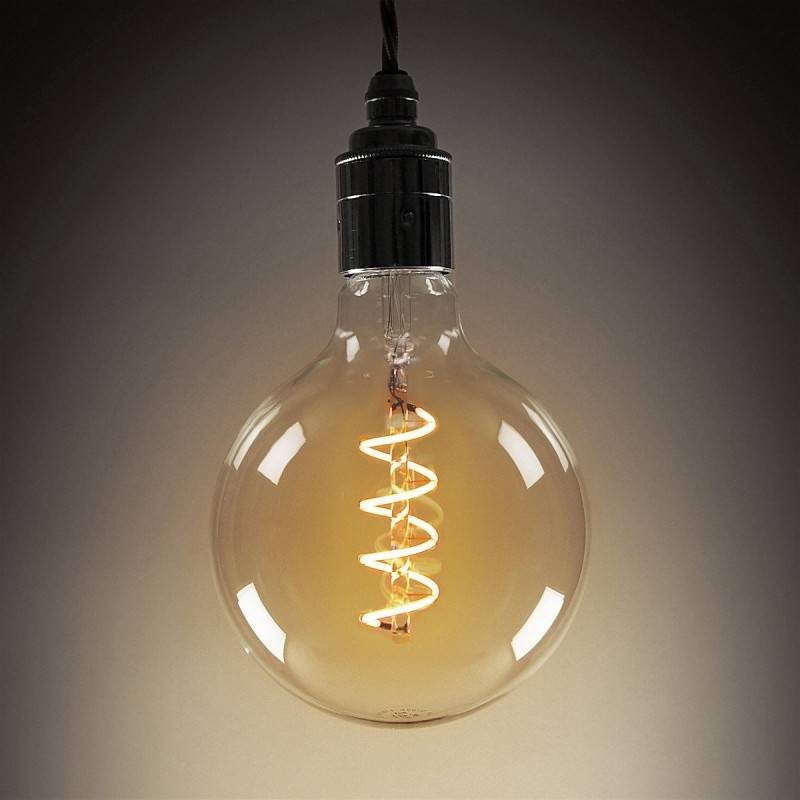 Bulb Retro Vintage globe spiral filament E27 G125 4W