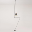 Leather pendant lamp "Sam" with socket