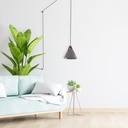 Leather pendant lamp "Sam" with socket
