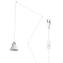 Leather pendant lamp "Sam" with socket