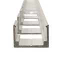 Flexible aluminum profile 16x10 mm for silicone casings - 2 meters