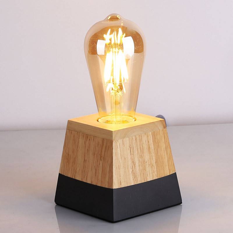 Wooden table lamp "LAKA".