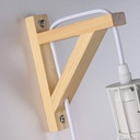 Cage wooden wall light "MICA" Bulb included
