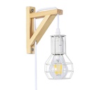 Cage wooden wall light "MICA" Bulb included