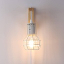 Cage wooden wall light "MICA" Bulb included