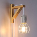 Cage wooden wall light "MICA" Bulb included